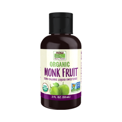 NOW Foods, Real Food, Organic Monk Fruit, Liquid Sweetener, 2 Fl Oz