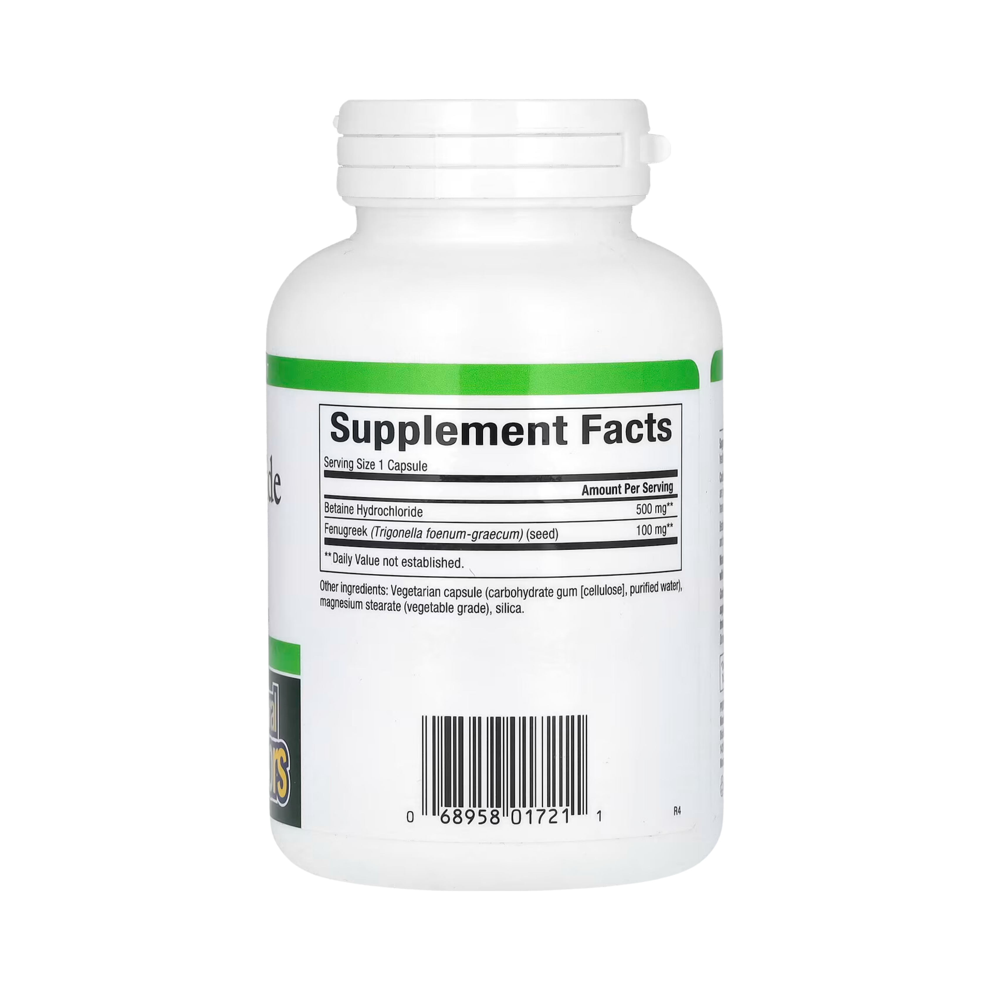 Natural Factors, Betaine Hydrochloride with Fenugreek, 500 Mg, 180 Vegetarian Capsules
