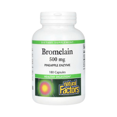 Natural Factors, Bromelain, 500 Mg, 180 Capsules