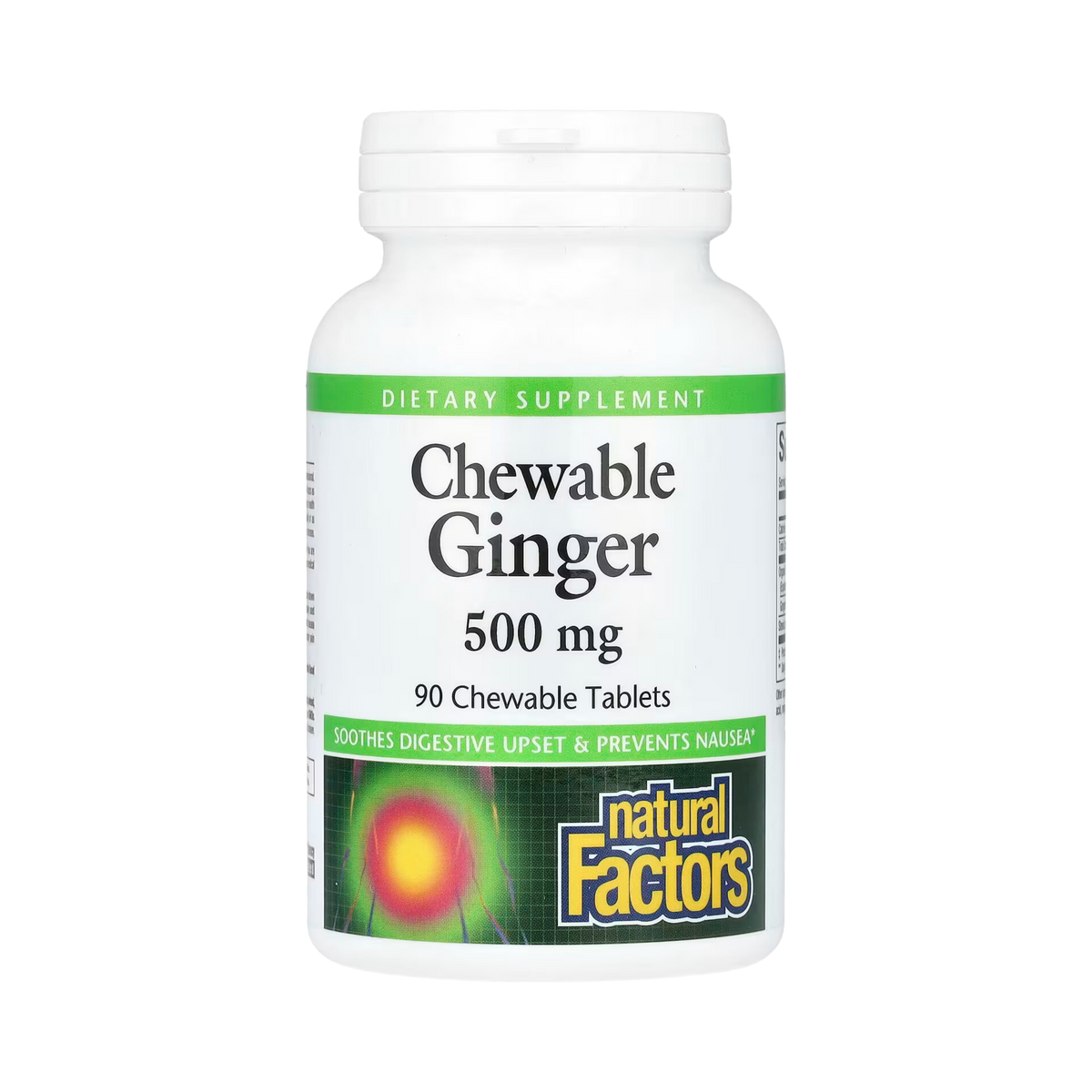 Natural Factors, Chewable Ginger, 500 Mg, 90 Chewable Tablets