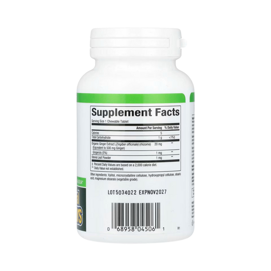 Natural Factors, Chewable Ginger, 500 Mg, 90 Chewable Tablets