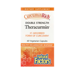 Natural Factors, CurcuminRich, Double Strength Theracurmin, 60 Vegetarian Capsules