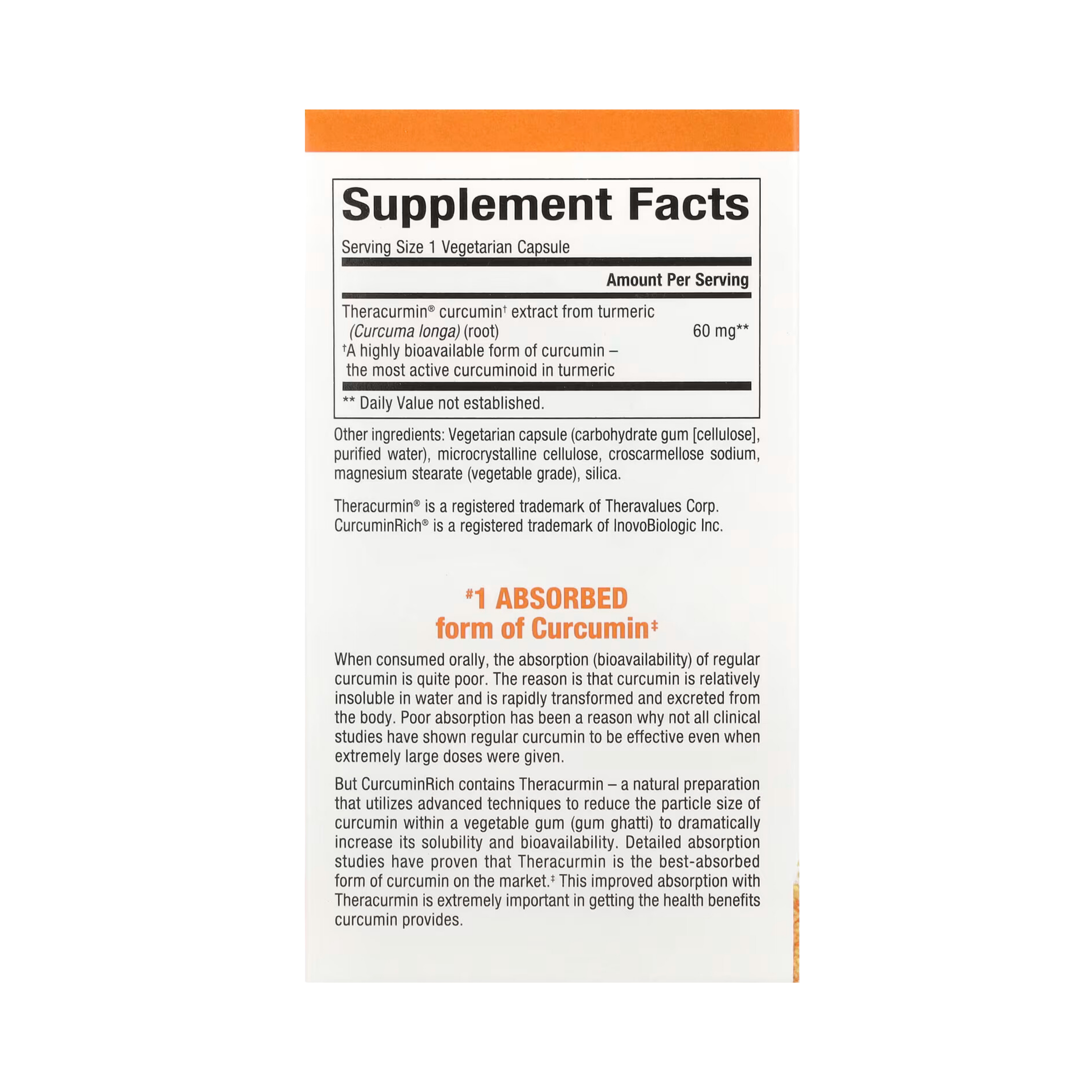 Natural Factors, CurcuminRich, Double Strength Theracurmin, 60 Vegetarian Capsules