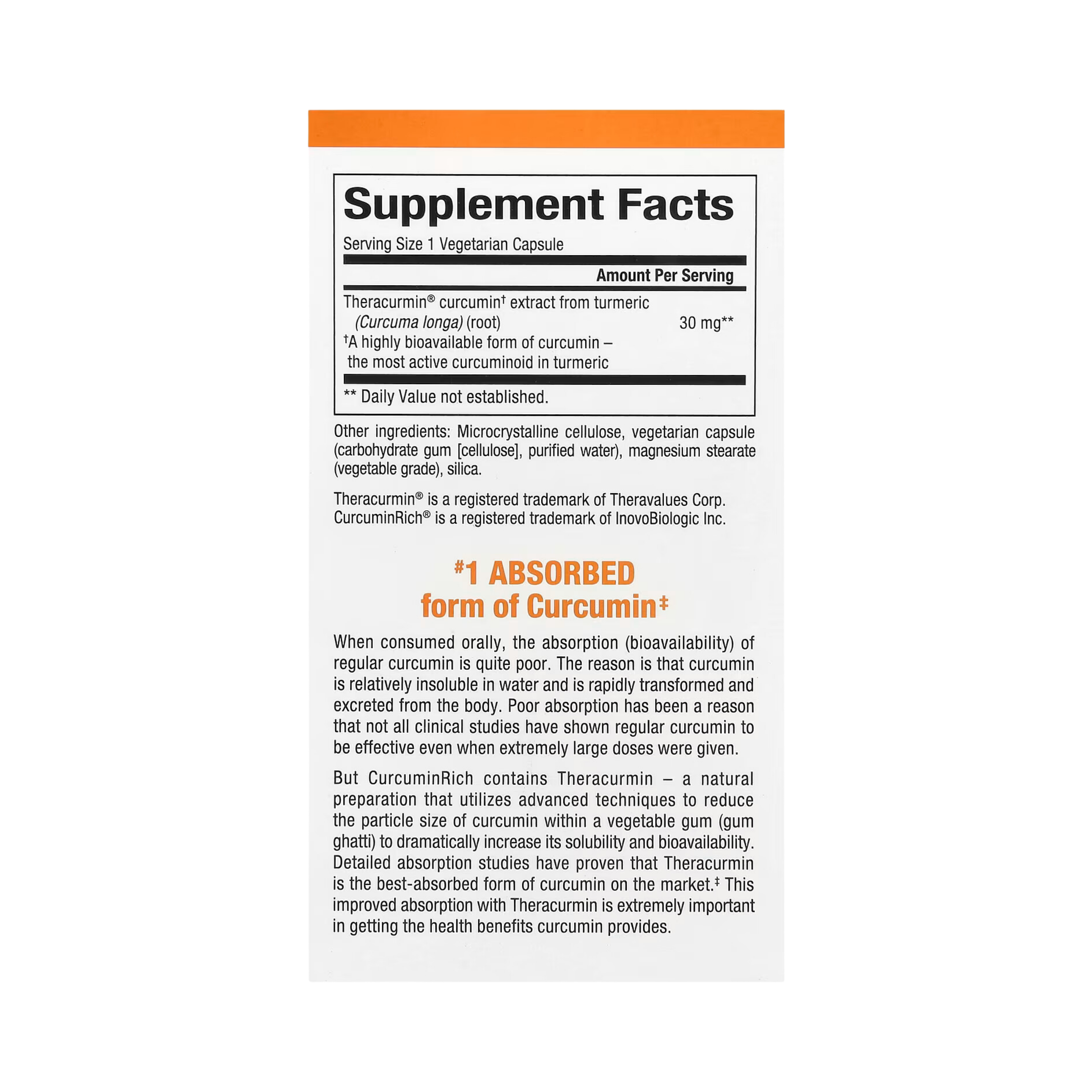 Natural Factors, CurcuminRich, Theracurmin, 120 Vegetarian Capsules