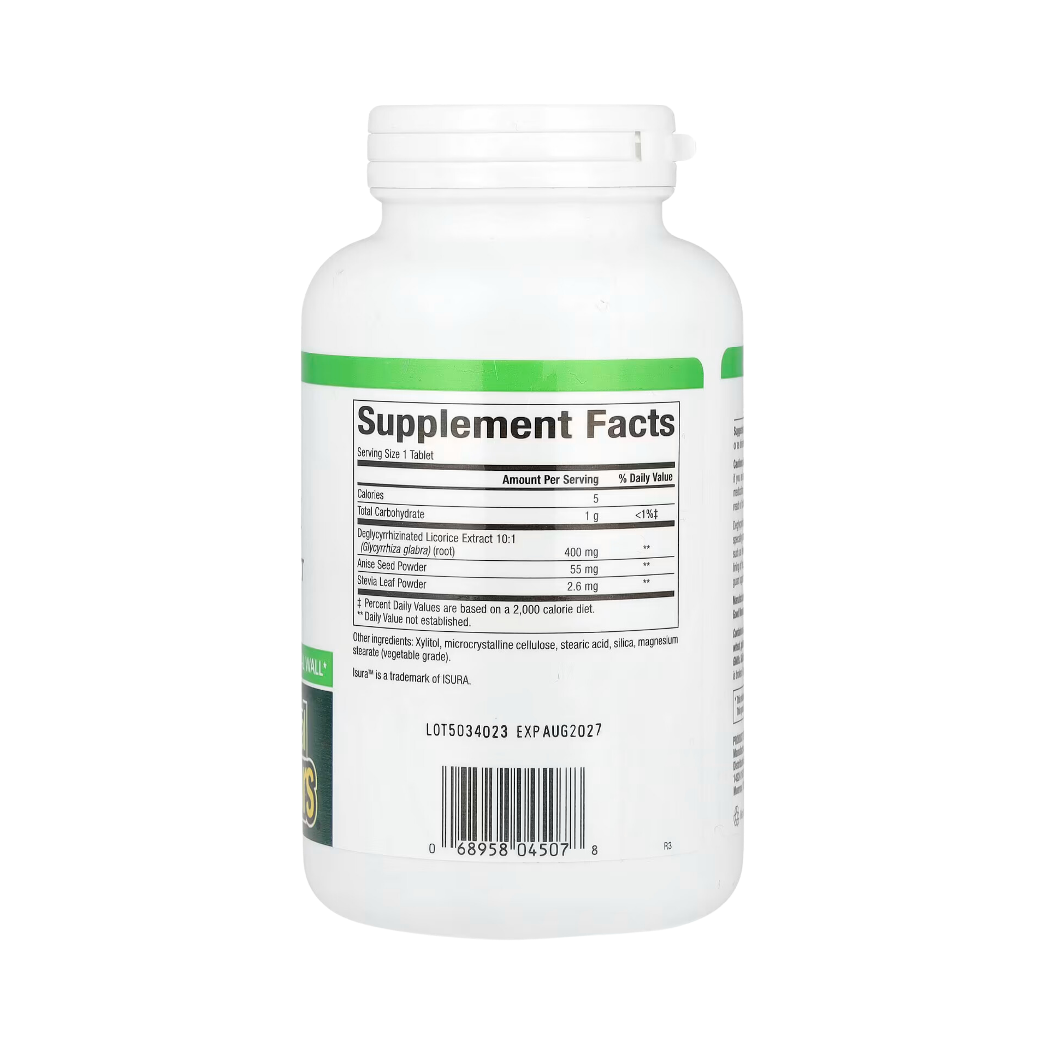Natural Factors, DGL, Deglycyrrhizinated Licorice Root Extract, 180 Chewable Tablets