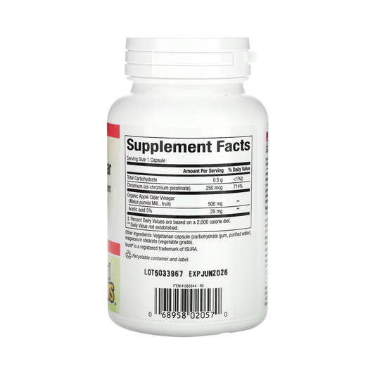 Natural Factors, Fermented Apple Cider Vinegar, 500 Mg, 90 Vegetarian Capsules