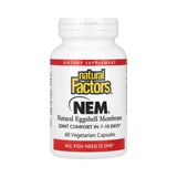 Natural Factors, NEM, Natural Eggshell Membrane, 60 Vegetarian Capsules