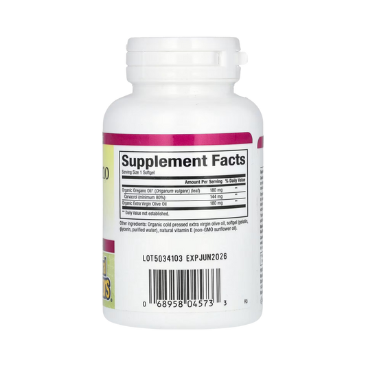 Natural Factors, Oil Of Oregano, 180 Mg, 30 Softgels