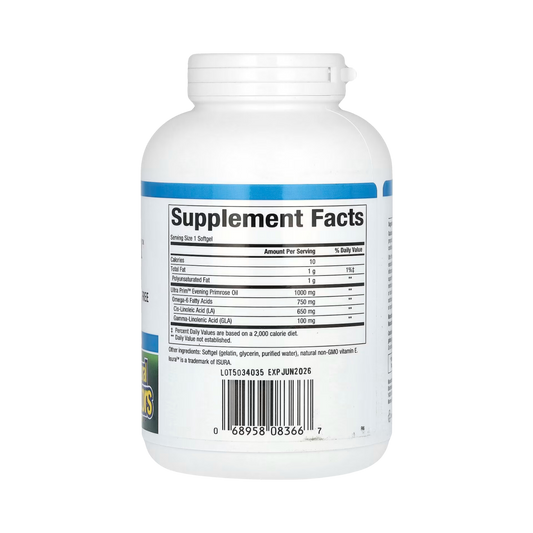 Natural Factors, OmegaFactors, Ultra Prim, Evening Primrose Oil, 1,000 Mg, 240 Softgels
