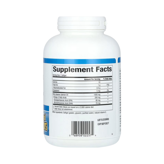 Natural Factors, OmegaFactors, Wild Alaskan Salmon Oil, 1,000 Mg, 180 Softgels