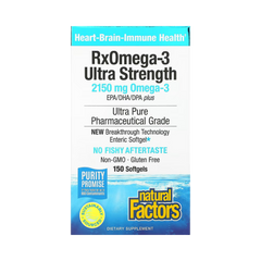 Natural Factors, RxOmega-3 Ultra Strength, 2,150 Mg, 150 Softgels