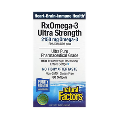 Natural Factors, RxOmega-3 Ultra Strength, 2,150 Mg, 60 Softgels