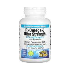 Natural Factors, RxOmega-3 Ultra Strength, 2,150 Mg, 60 Softgels