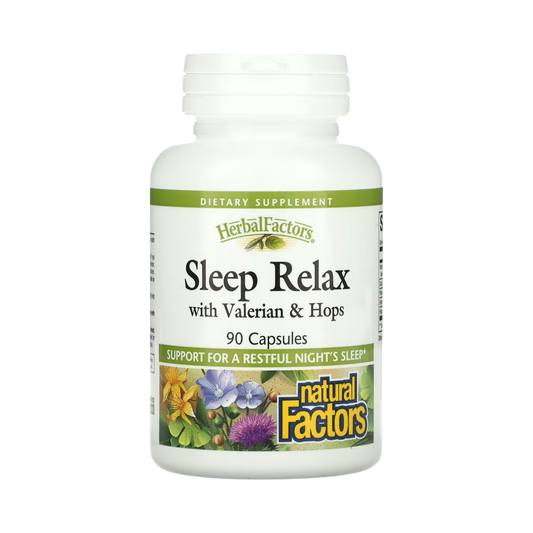 Natural Factors, Sleep Relax with Valerian & Hops, 90 Capsules