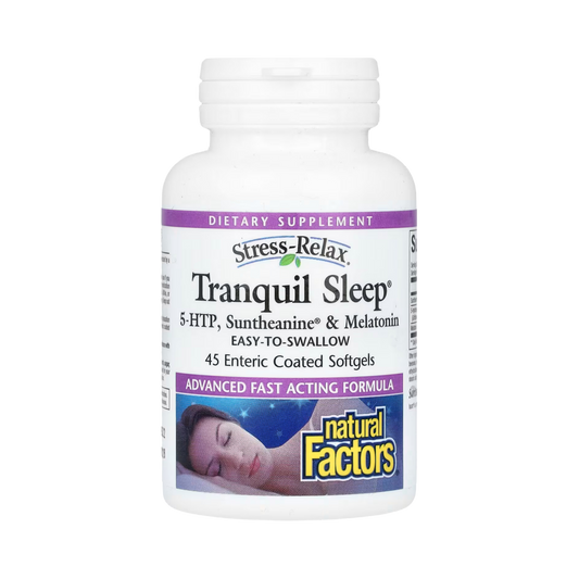 Natural Factors, Stress-Relax, Tranquil Sleep, 45 Enteric Coated Softgels