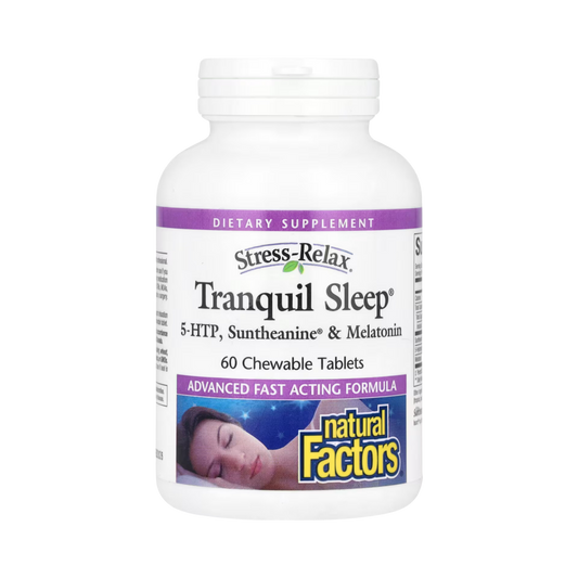 Natural Factors, Stress-Relax, Tranquil Sleep, 60 Chewable Tablets