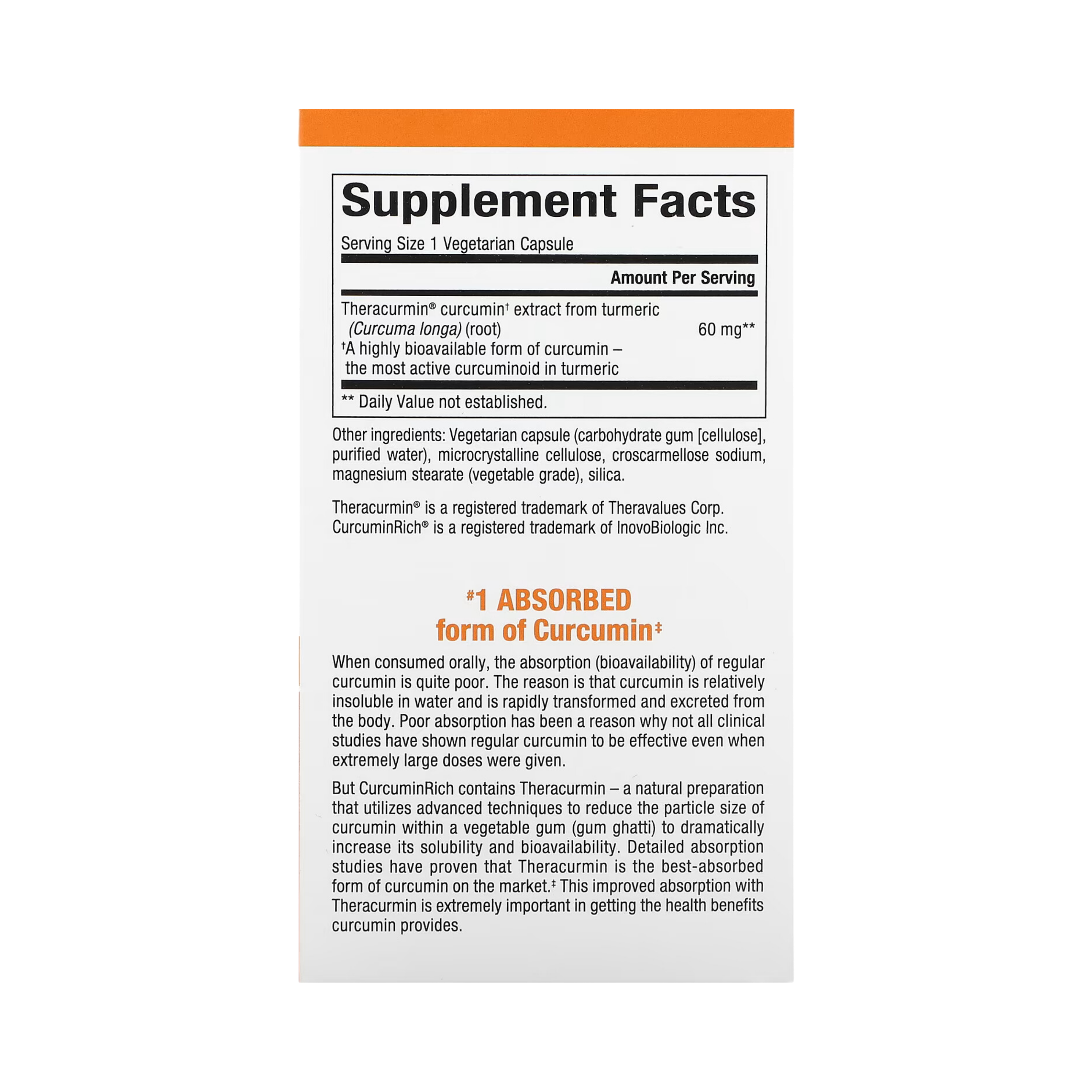 Natural Factors, Theracurmin, Double Strength, 30 Vegetarian Capsules