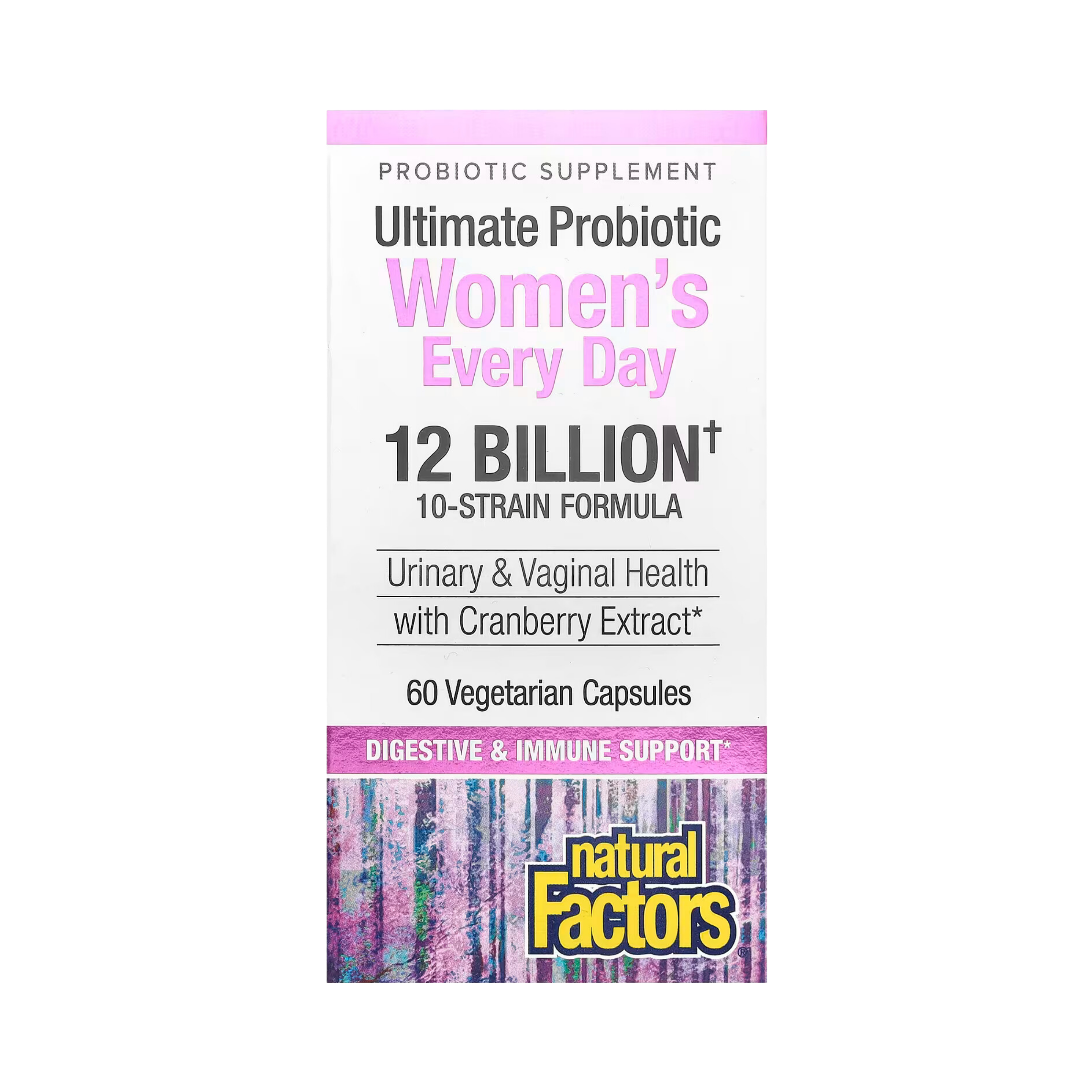 Natural Factors, Ultimate Probiotic Women's Every Day, 12 Billion, 60 Vegetarian Capsules
