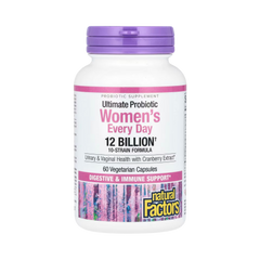 Natural Factors, Ultimate Probiotic Women's Every Day, 12 Billion, 60 Vegetarian Capsules