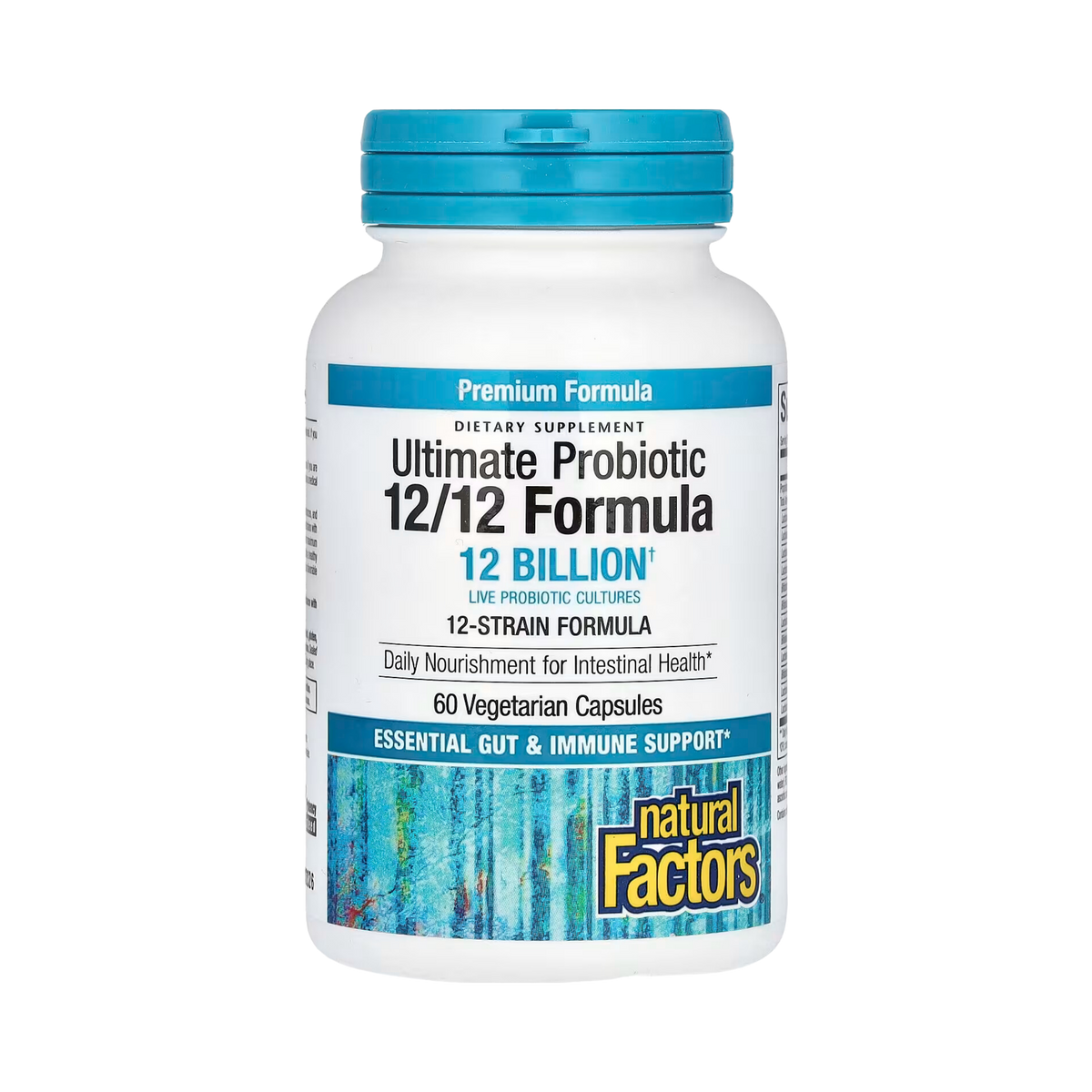 Natural Factors, Ultimate Probiotic, 12/12 Formula, 12 Billion, 60 Vegetarian Capsules