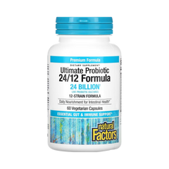 Natural Factors, Ultimate Probiotic, 24/12 Formula, 24 Billion, 60 Vegetarian Capsules