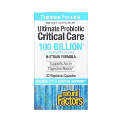 Natural Factors, Ultimate Probiotic, Critical Care, 100 Billion CFU, 30 Vegetarian Capsules