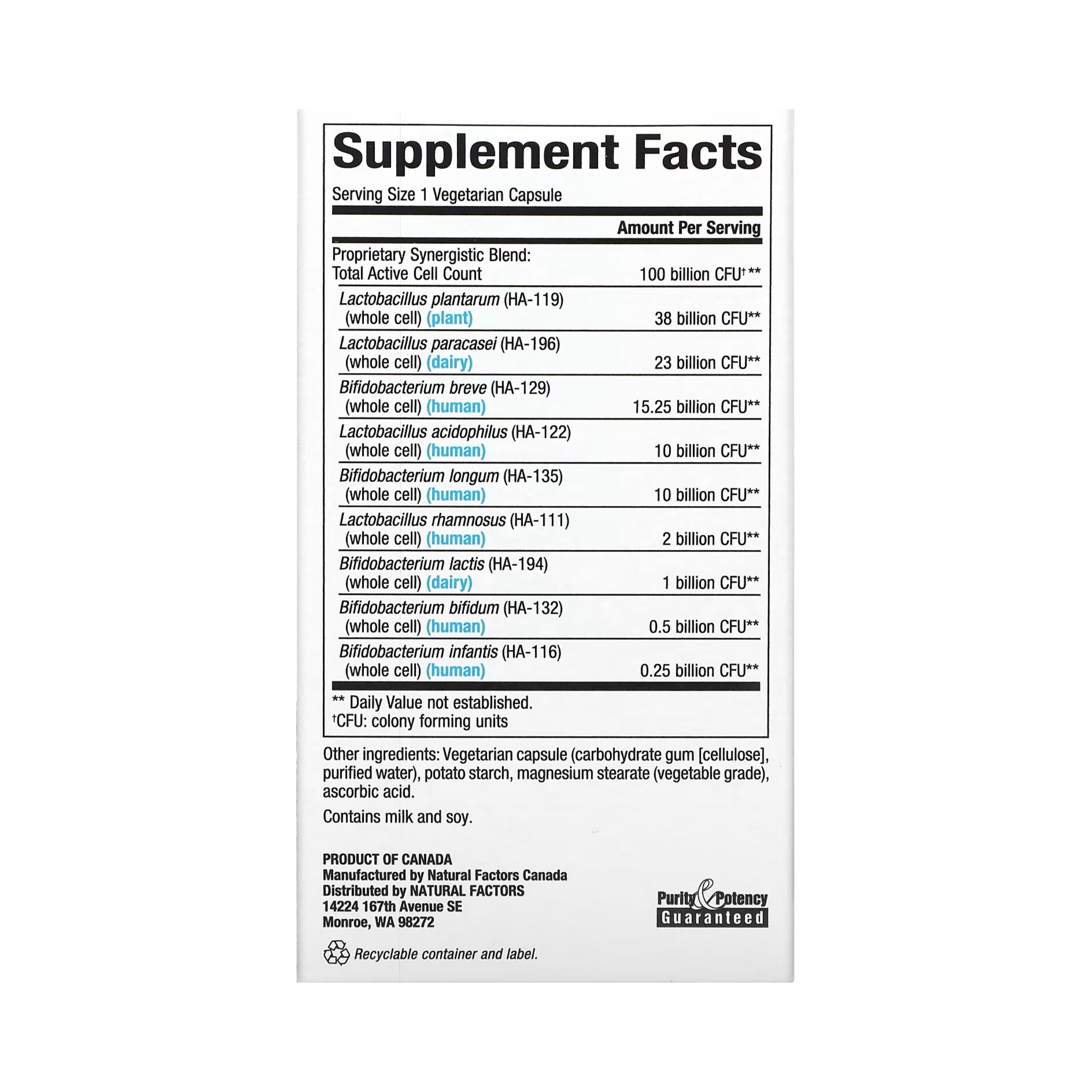 Natural Factors, Ultimate Probiotic, Critical Care, 100 Billion CFU, 30 Vegetarian Capsules