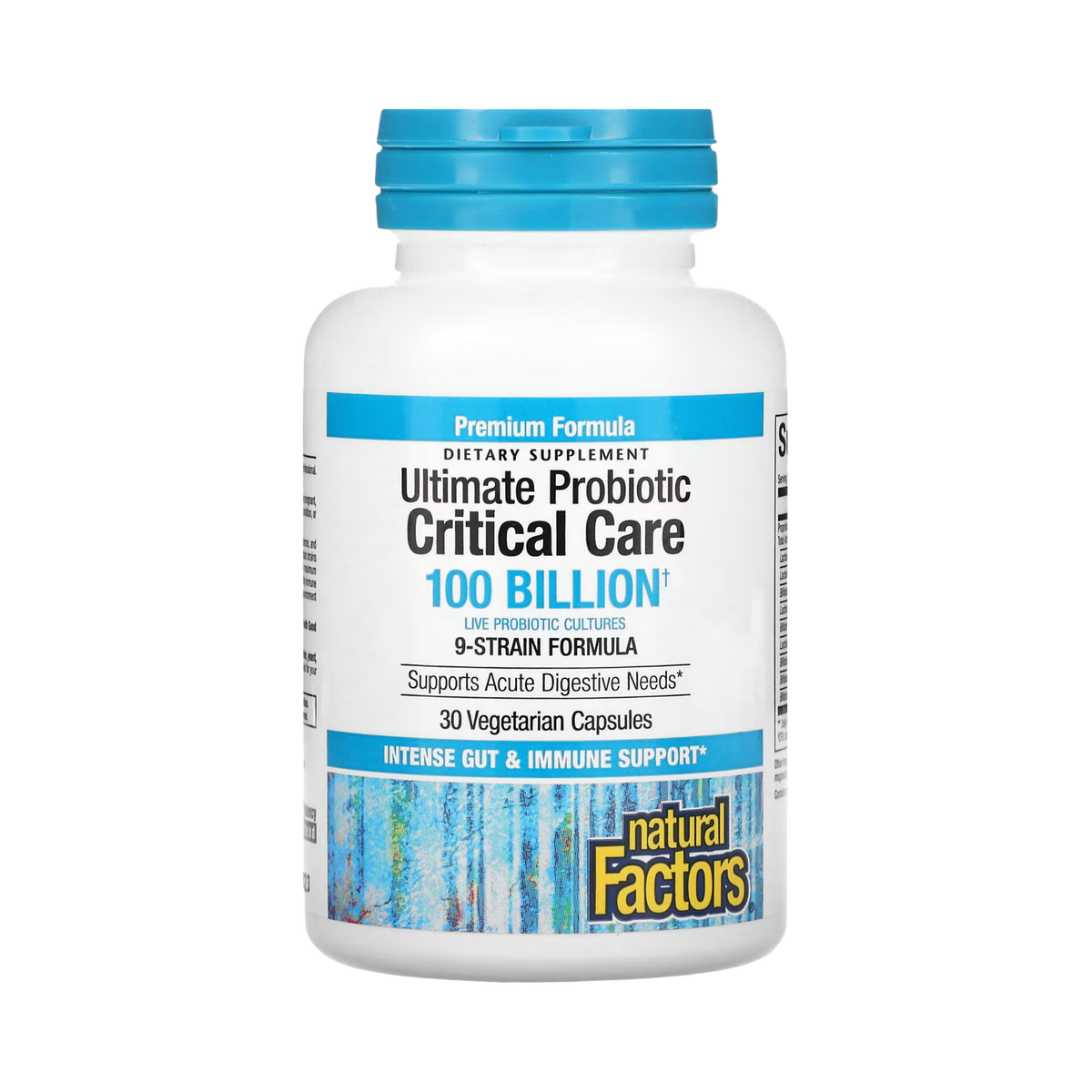 Natural Factors, Ultimate Probiotic, Critical Care, 100 Billion CFU, 30 Vegetarian Capsules