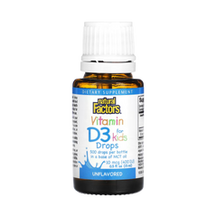 Natural Factors, Vitamin D3 Drops for Kids, Unflavored, 10 mcg (400 IU), 0.5 fl oz (15 ml)