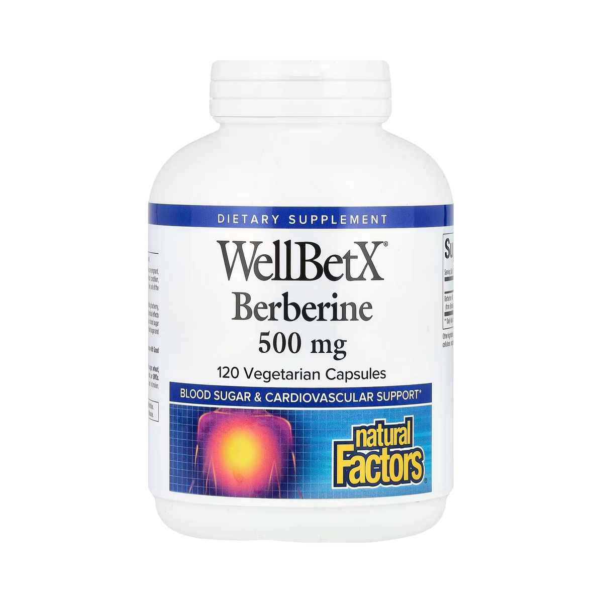Natural Factors, WellBetX, Berberine, 500 Mg, 120 Vegetarian Capsules