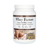 Natural Factors, Whey Factors, Grass Fed Whey Protein, Natural Double Chocolate, 12 Oz