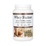 Natural Factors, Whey Factors, Grass Fed Whey Protein, Natural Double Chocolate, 2 Lb