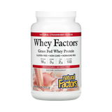 Natural Factors, Whey Factors, Grass Fed Whey Protein, Natural Strawberry, 2 Lb