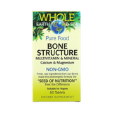 Natural Factors, Whole Earth & Sea, Bone Structure Multivitamin & Mineral, Calcium & Magnesium, 60 Tablets