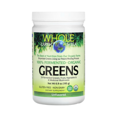 Natural Factors, Whole Earth & Sea, Greens, Unflavored, 6.9 Oz