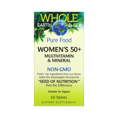 Natural Factors, Whole Earth & Sea, Women's 50+ Multivitamin & Mineral, 60 Tablets