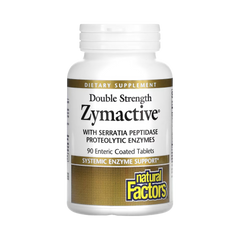 Natural Factors, Zymactive, Double Strength, 90 Enteric Coated Tablets