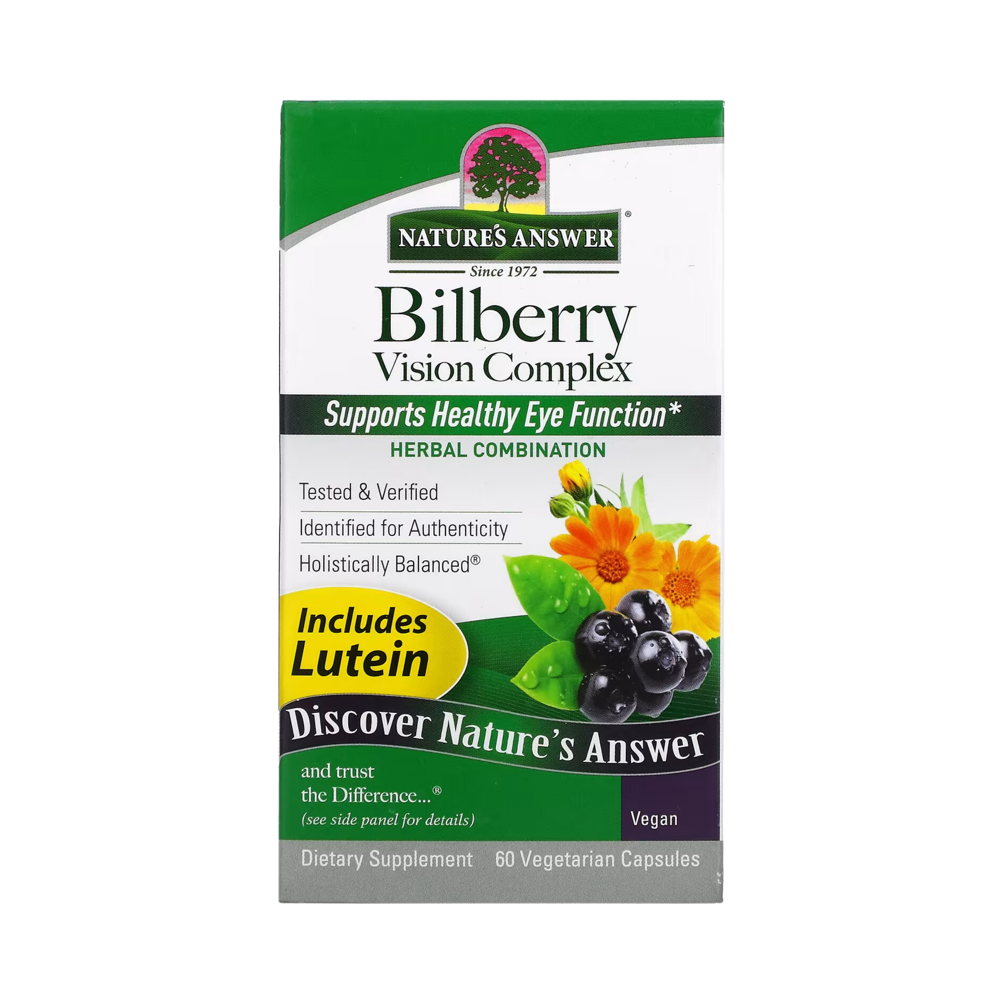 Nature’s Answer - Bilberry Vision Complex, 60 Vegetarian Capsules