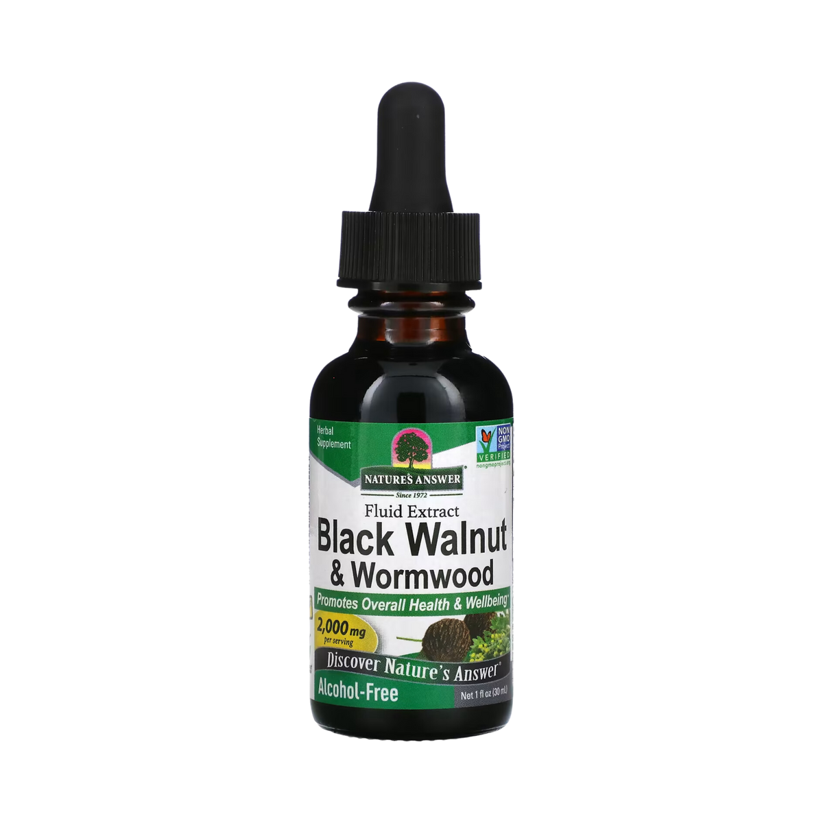Nature's Answer - BLACK WALNUT & WORMWOOD LIQUID EXTRACT 1OZ ALCOHOL FREE