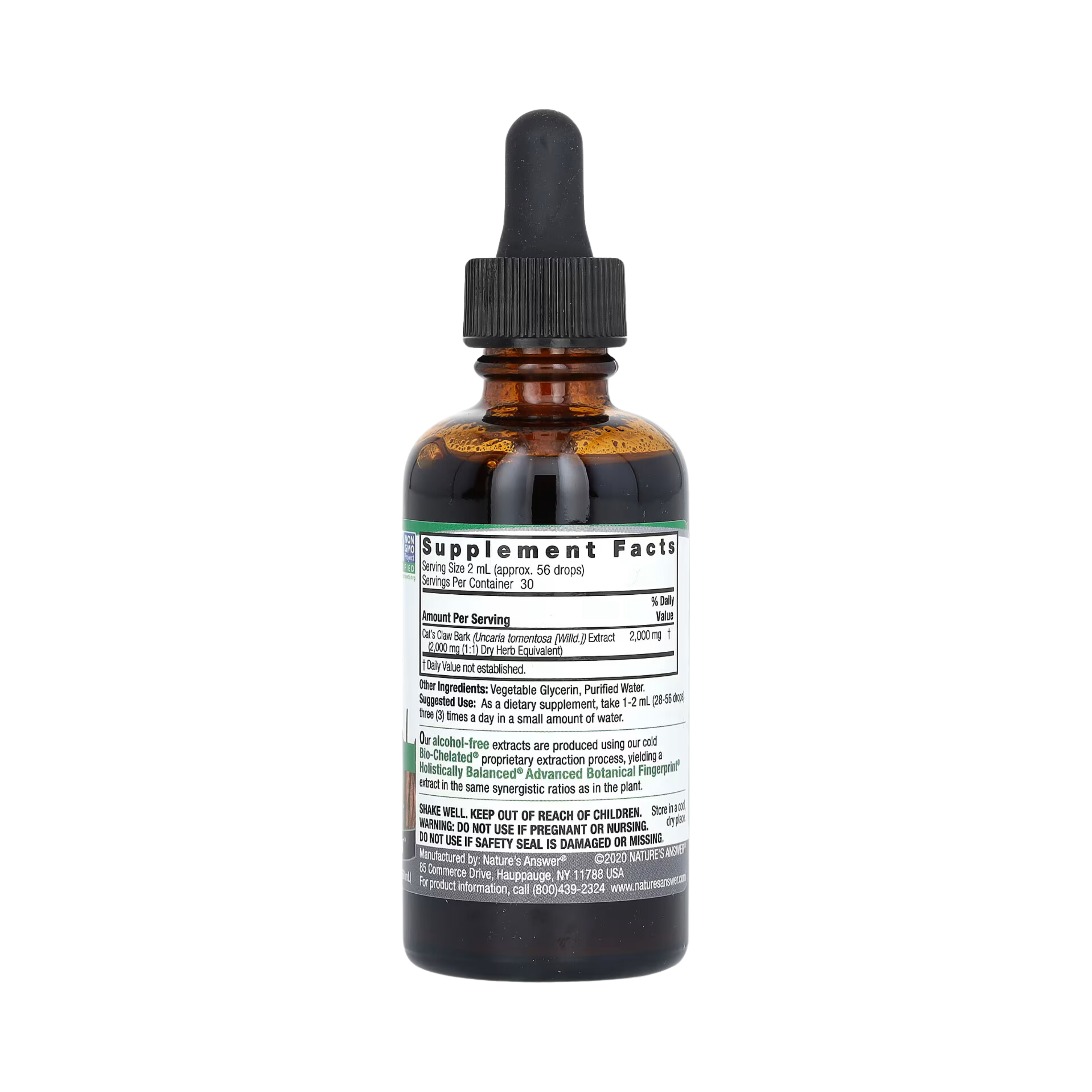 Nature's Answer - Cat's Claw Extract, No Alcohol, 2 OZ