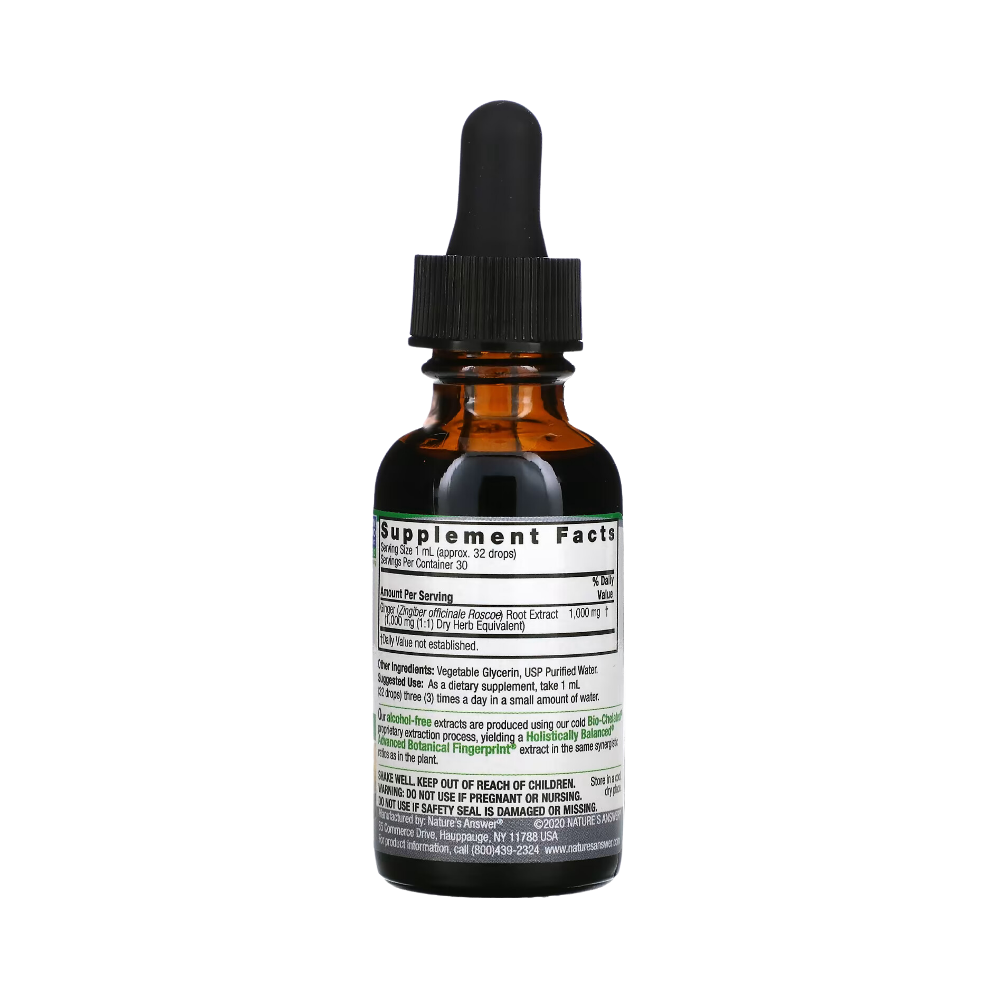 Nature’s Answer - Ginger Root Alcohol Free Extract, 1 Oz