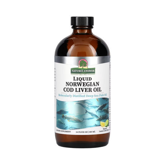 Nature’s Answer - Liquid Norwegian Cod Liver Oil Lemon Lime, 16 Oz