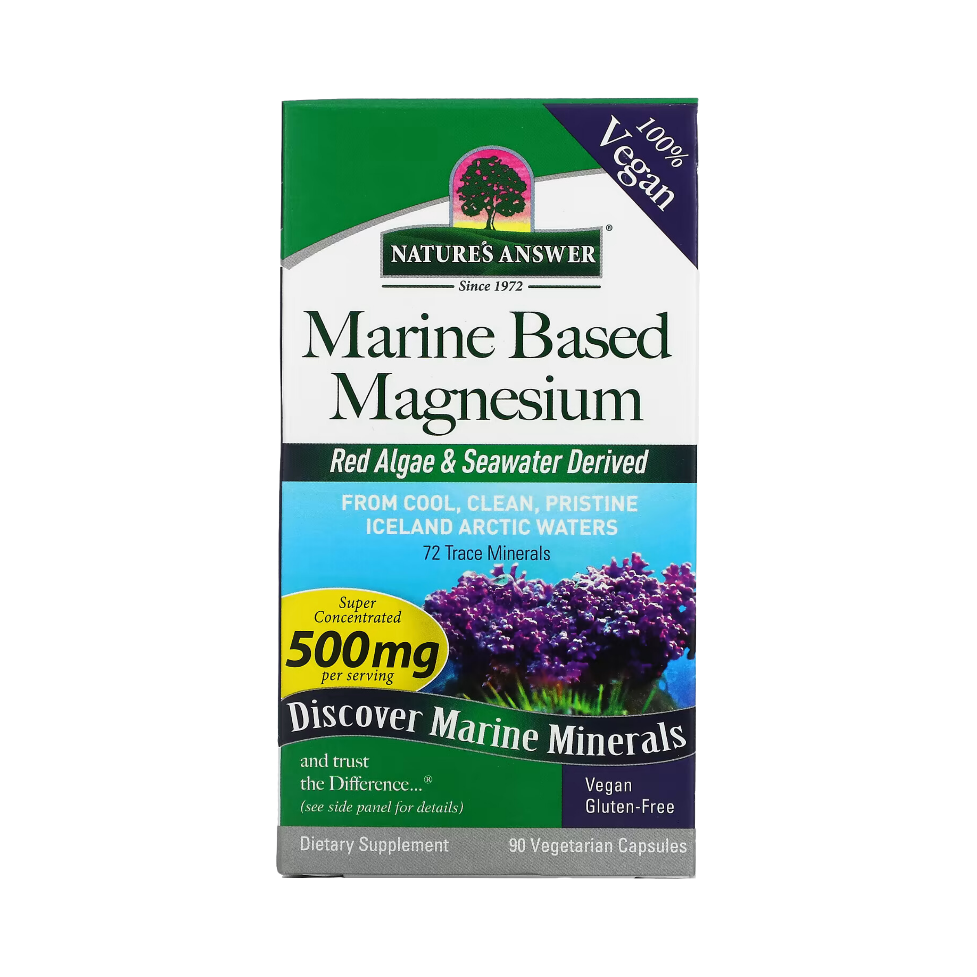 Nature's Answer - Marine Based Magnesium, 250 mg, 90 Vegetarian Capsules