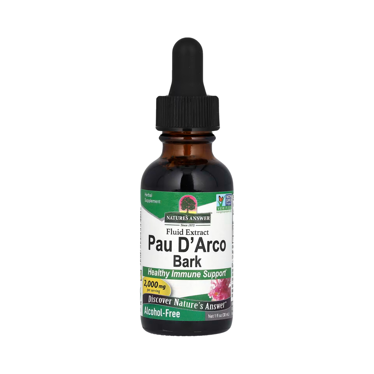 Nature’s Answer -  Pau D'Arco Alcohol Free Extract, 1 Oz