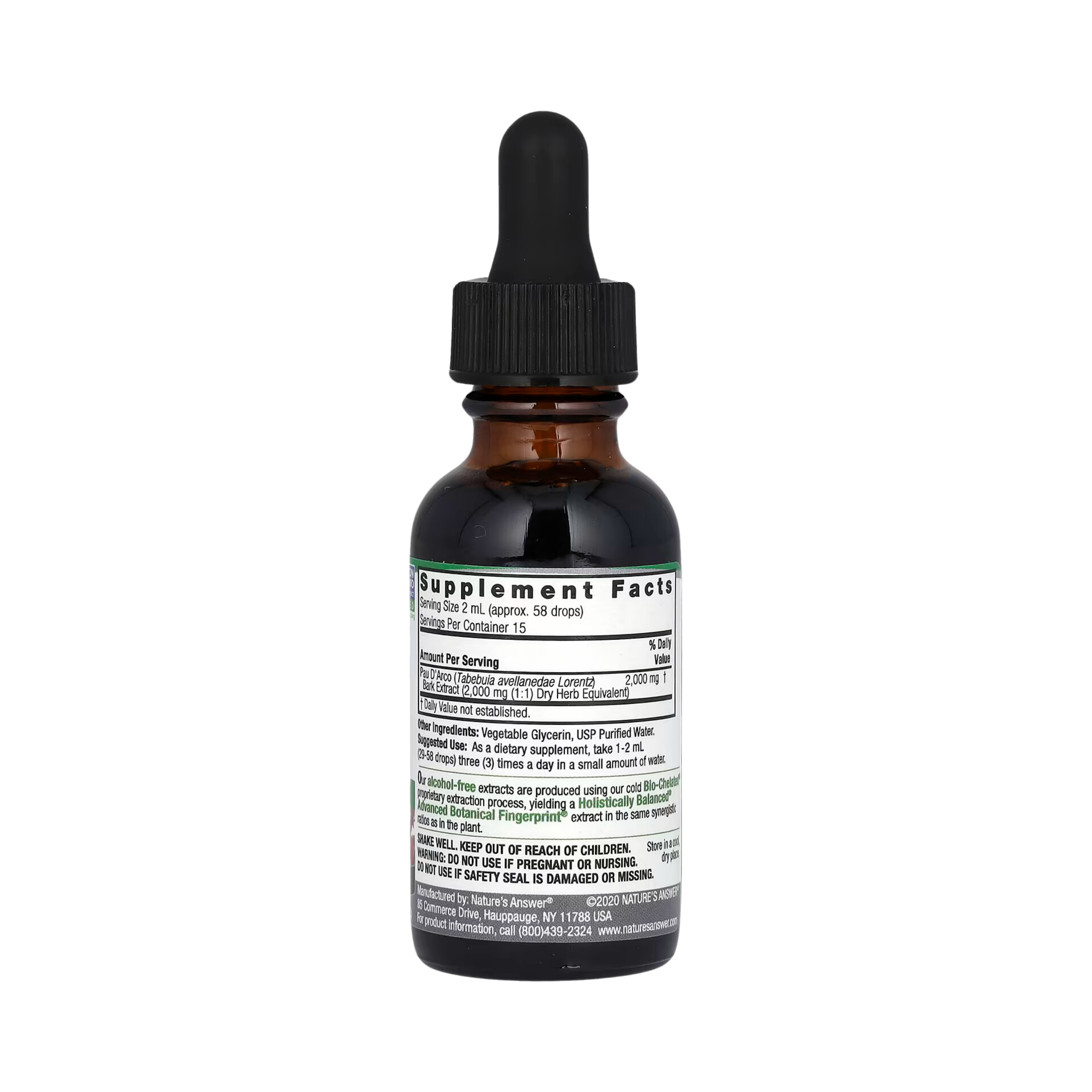 Nature’s Answer -  Pau D'Arco Alcohol Free Extract, 1 Oz