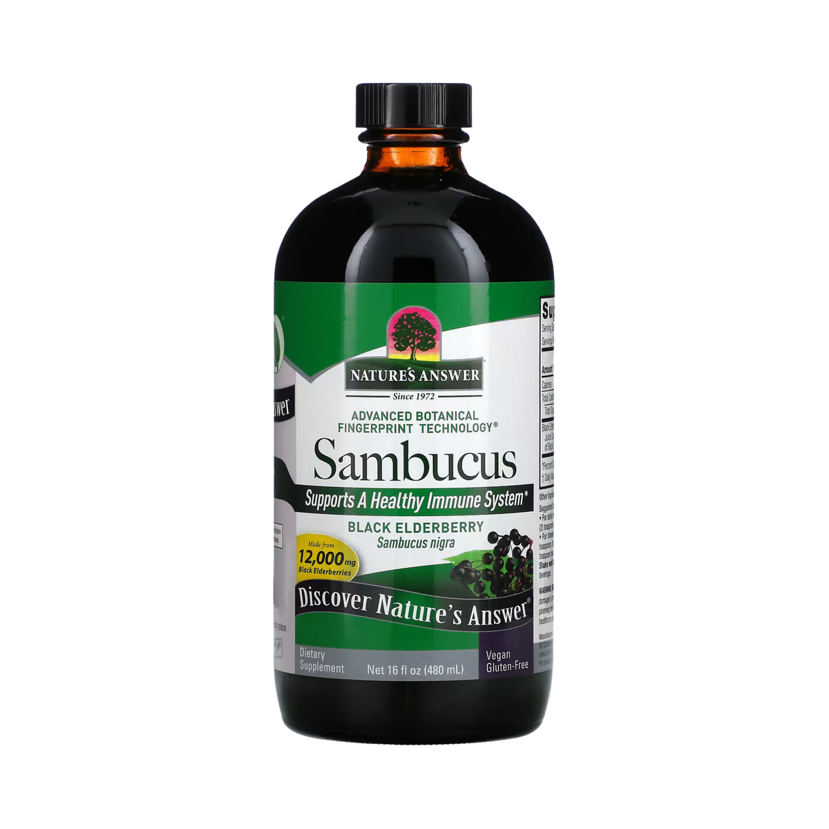 Nature's Answer - Sambucus, Black Elderberry, 16 OZ