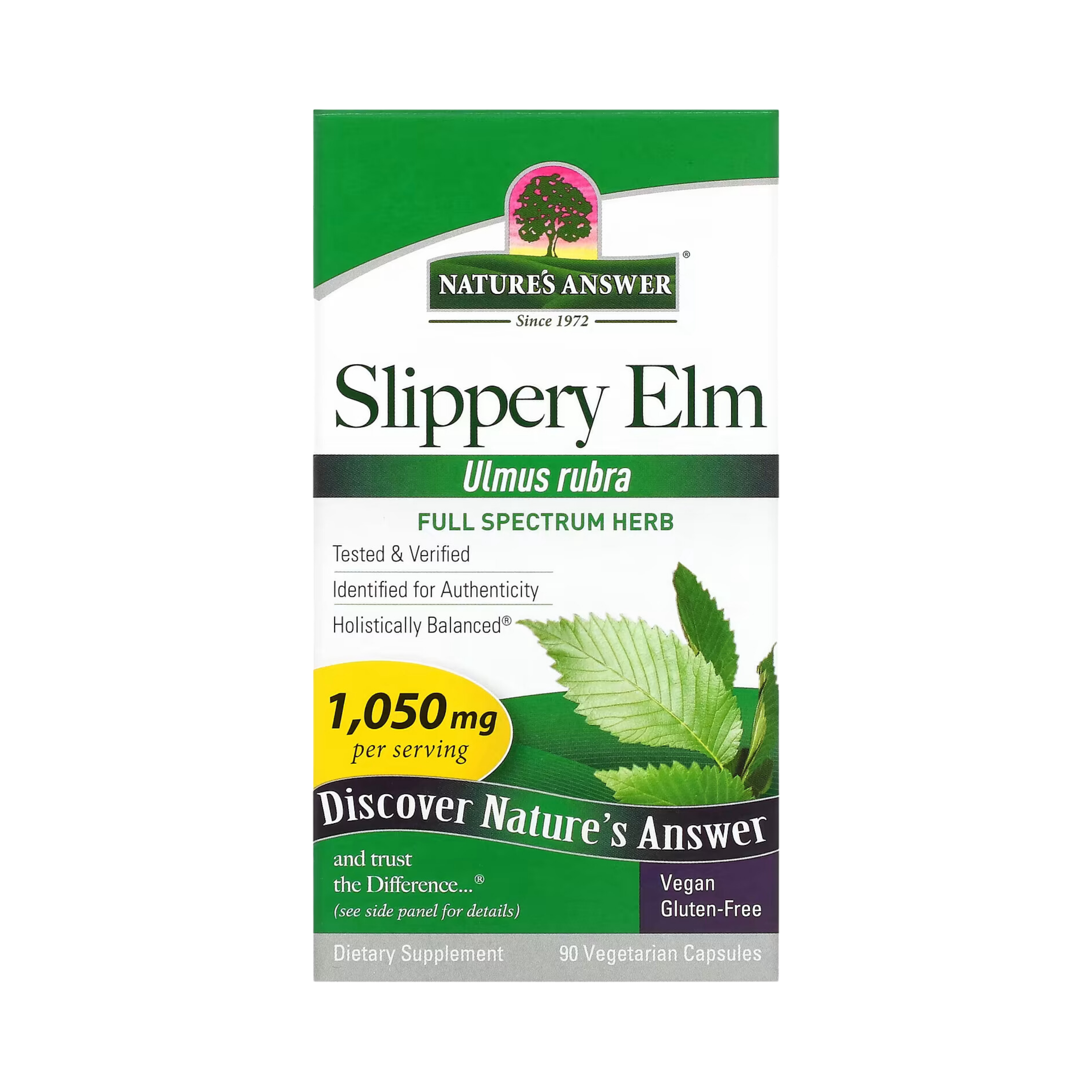 Nature’s Answer - Slippery Elm Bark, 90 Capsules
