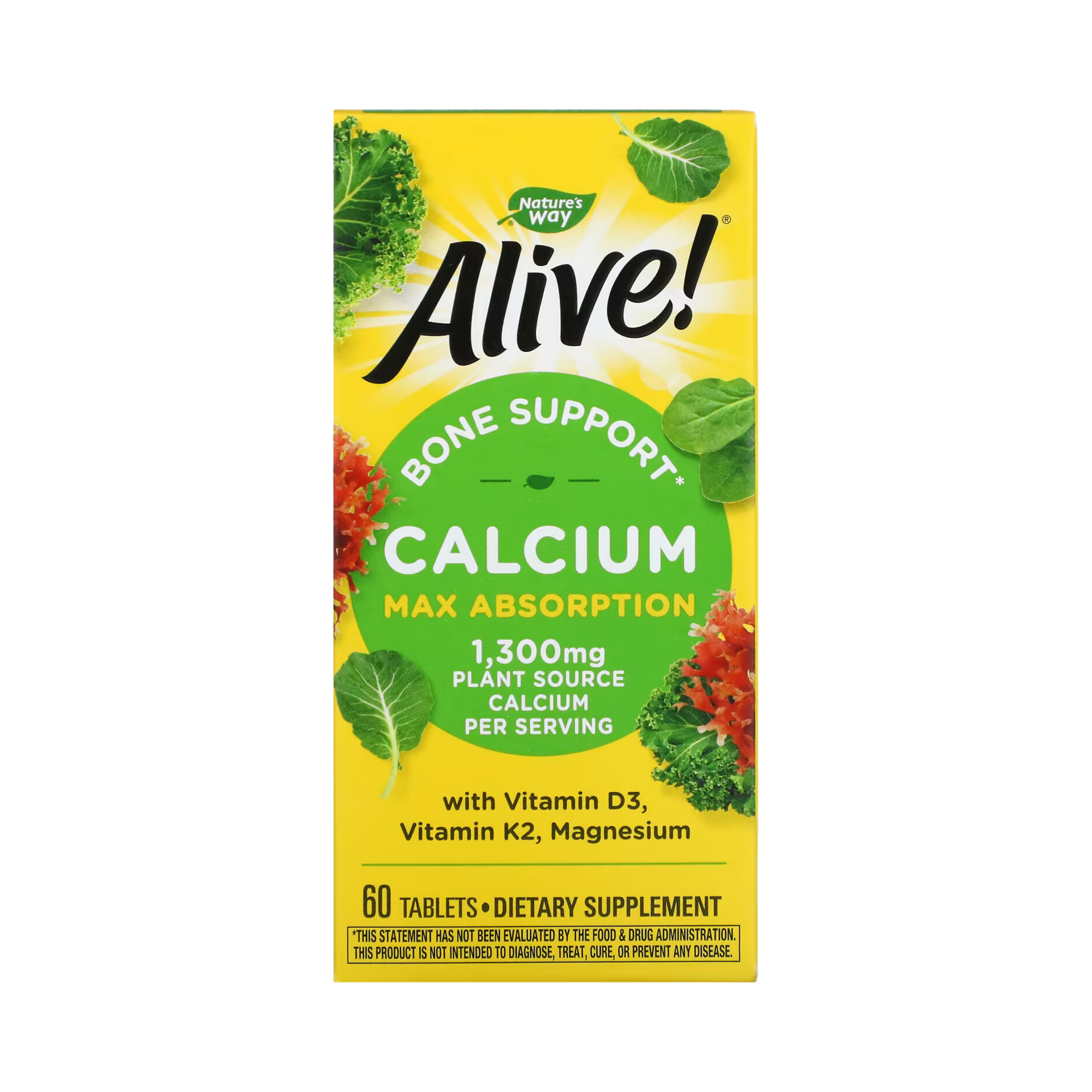 Nature's Way,  Alive! Calcium Formula, 60 Tablets
