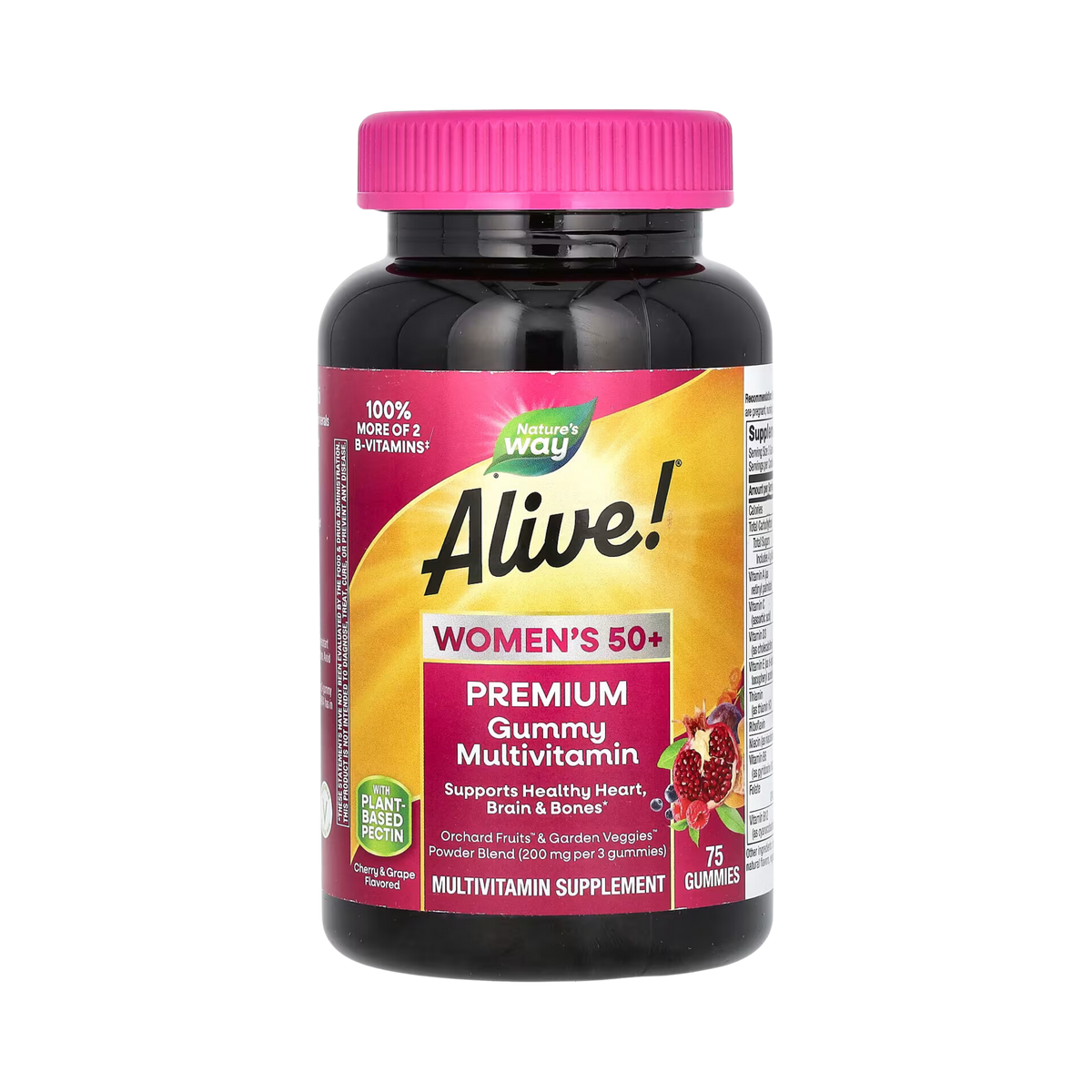 Nature's Way, Alive! Women’s 50+ Premium Gummies Multivitamin, 75 Gummies