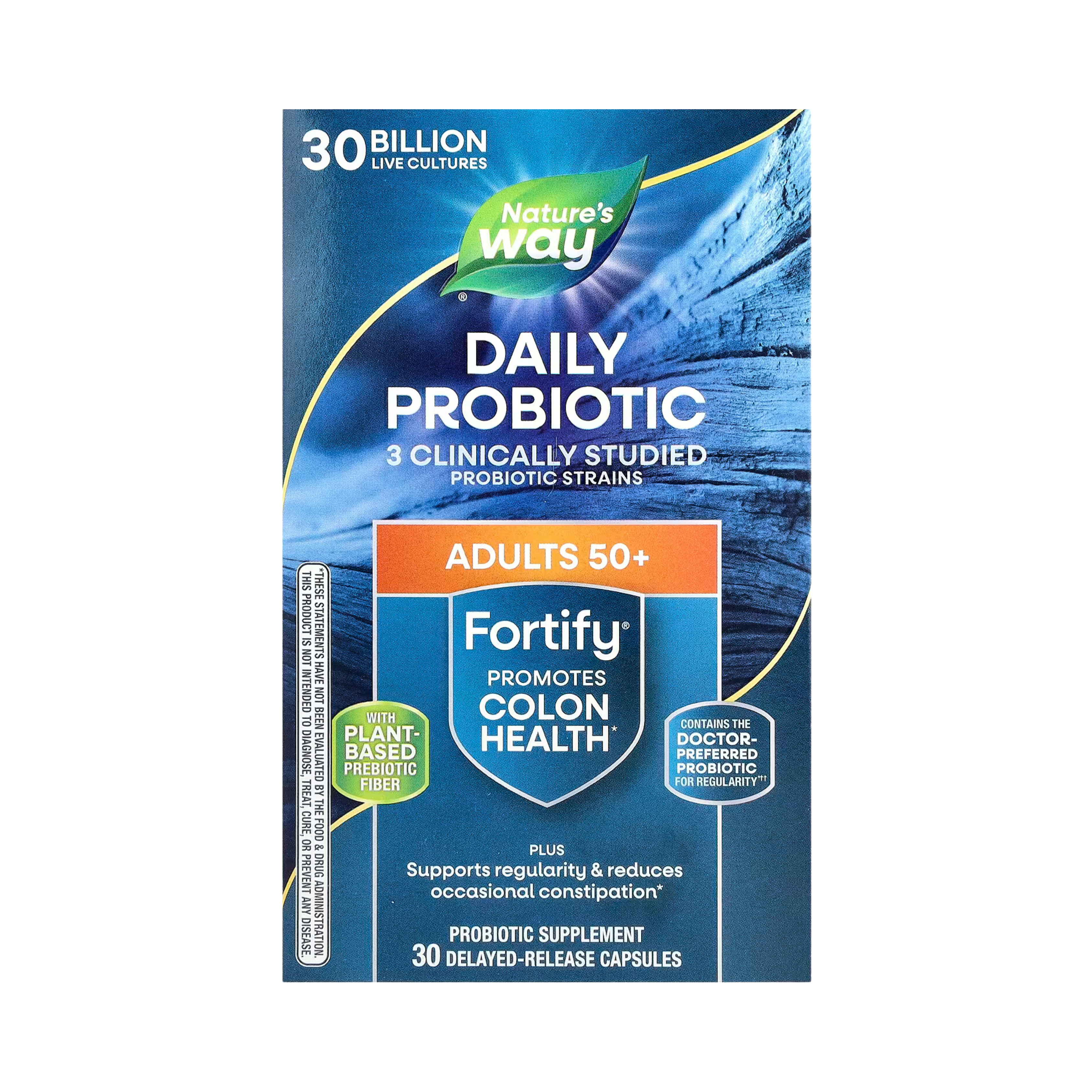 Nature's Way, Fortify, Age 50+ Probiotic + Prebiotics, 30 Capsules